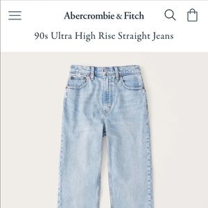 Abercrombie and Fitch 90s ultra high rise jeans